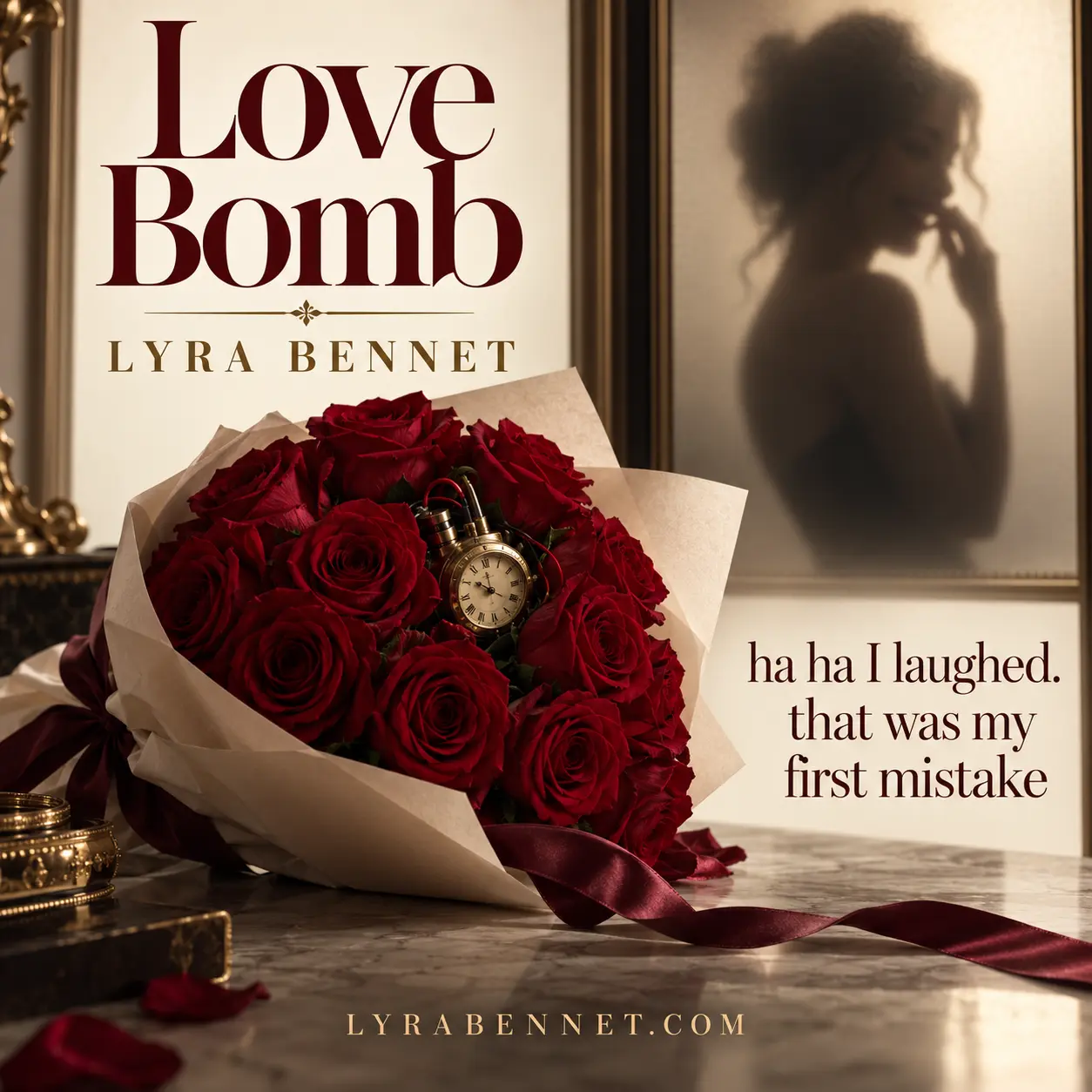 Love Bomb lyric art by Lyra Bennet: ha ha I laughed. that was my first mistake