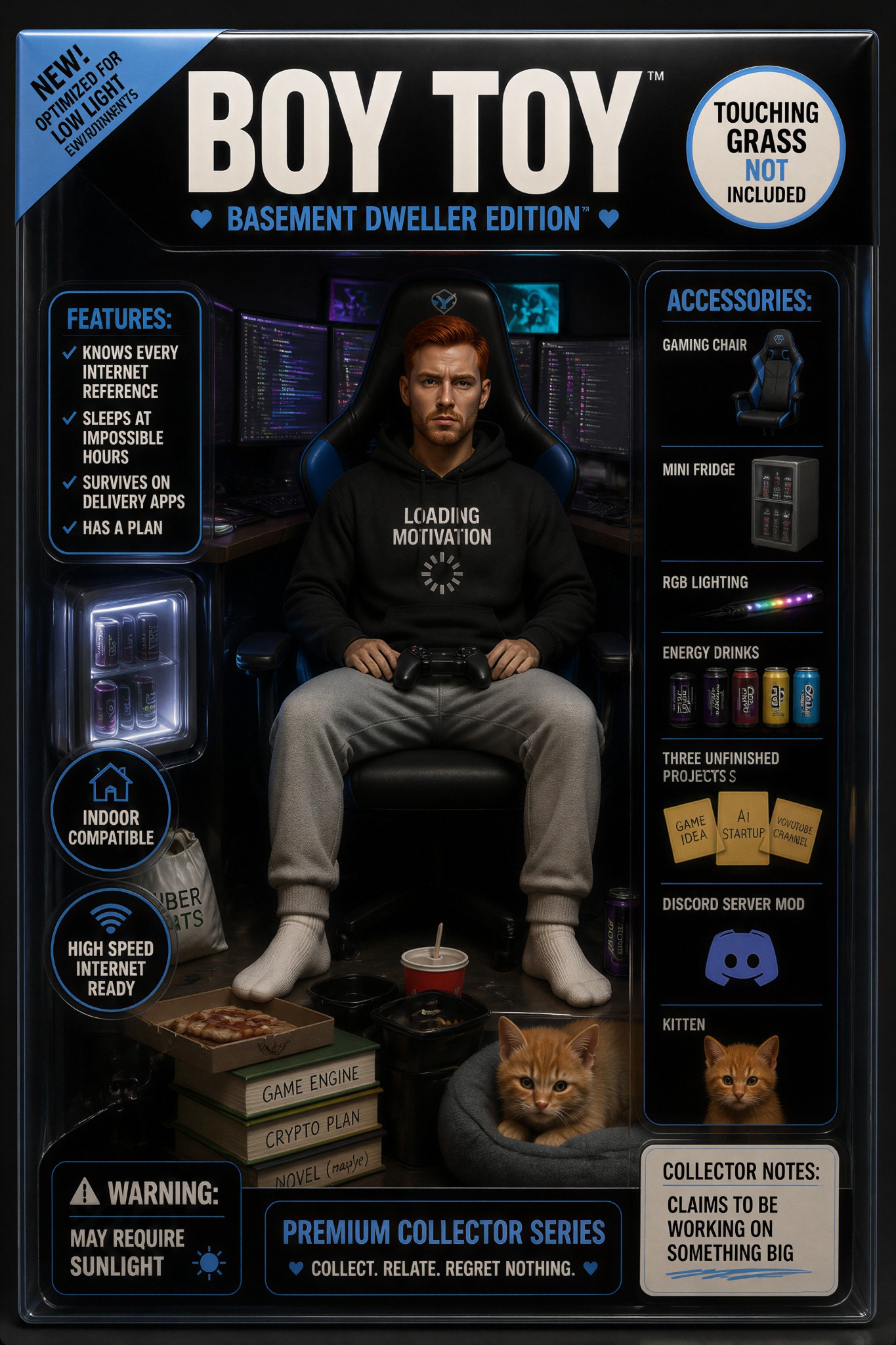 Boy Toy Basement Dweller Edition collectible package