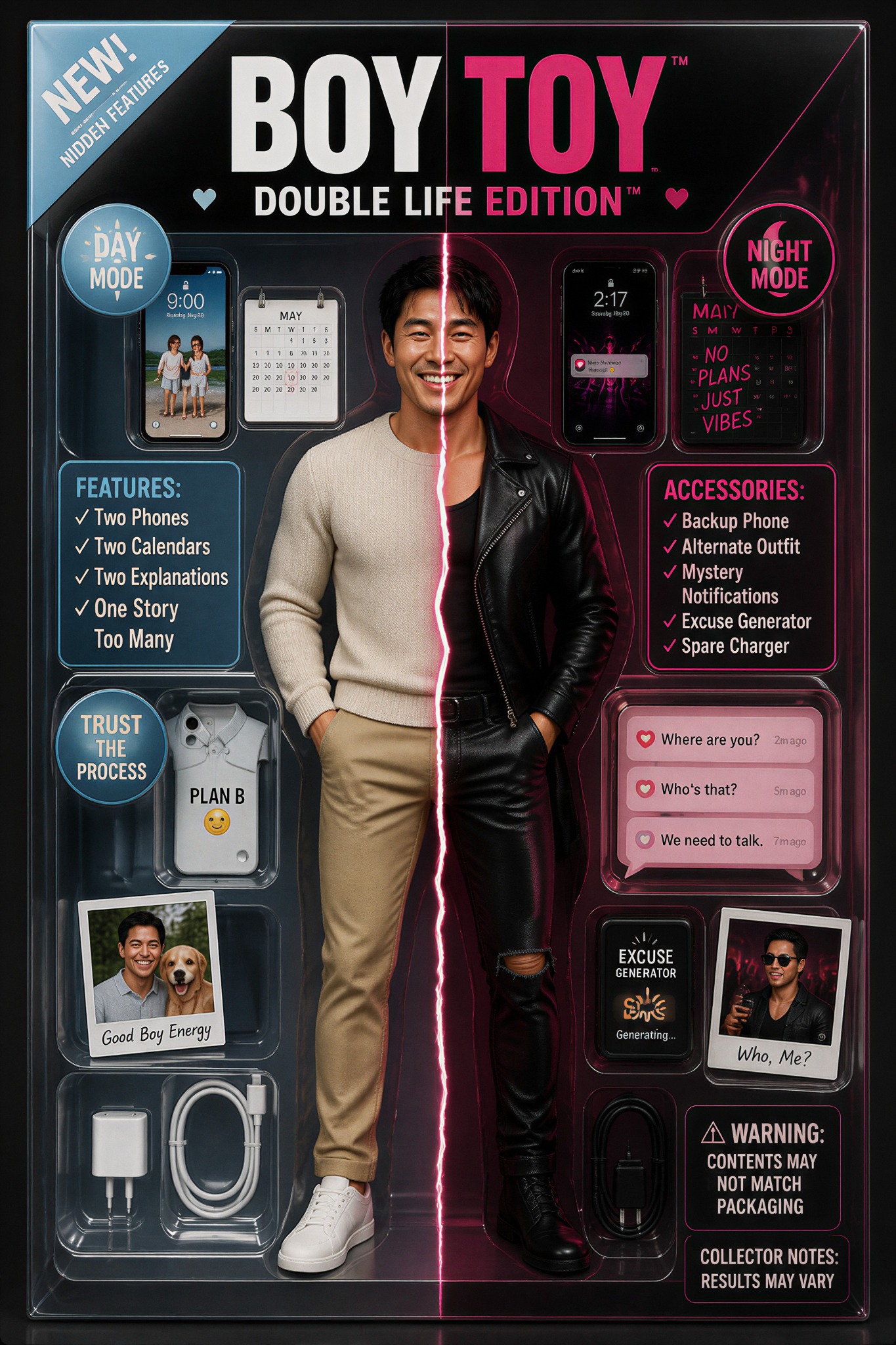 Boy Toy Double Life Edition collectible package