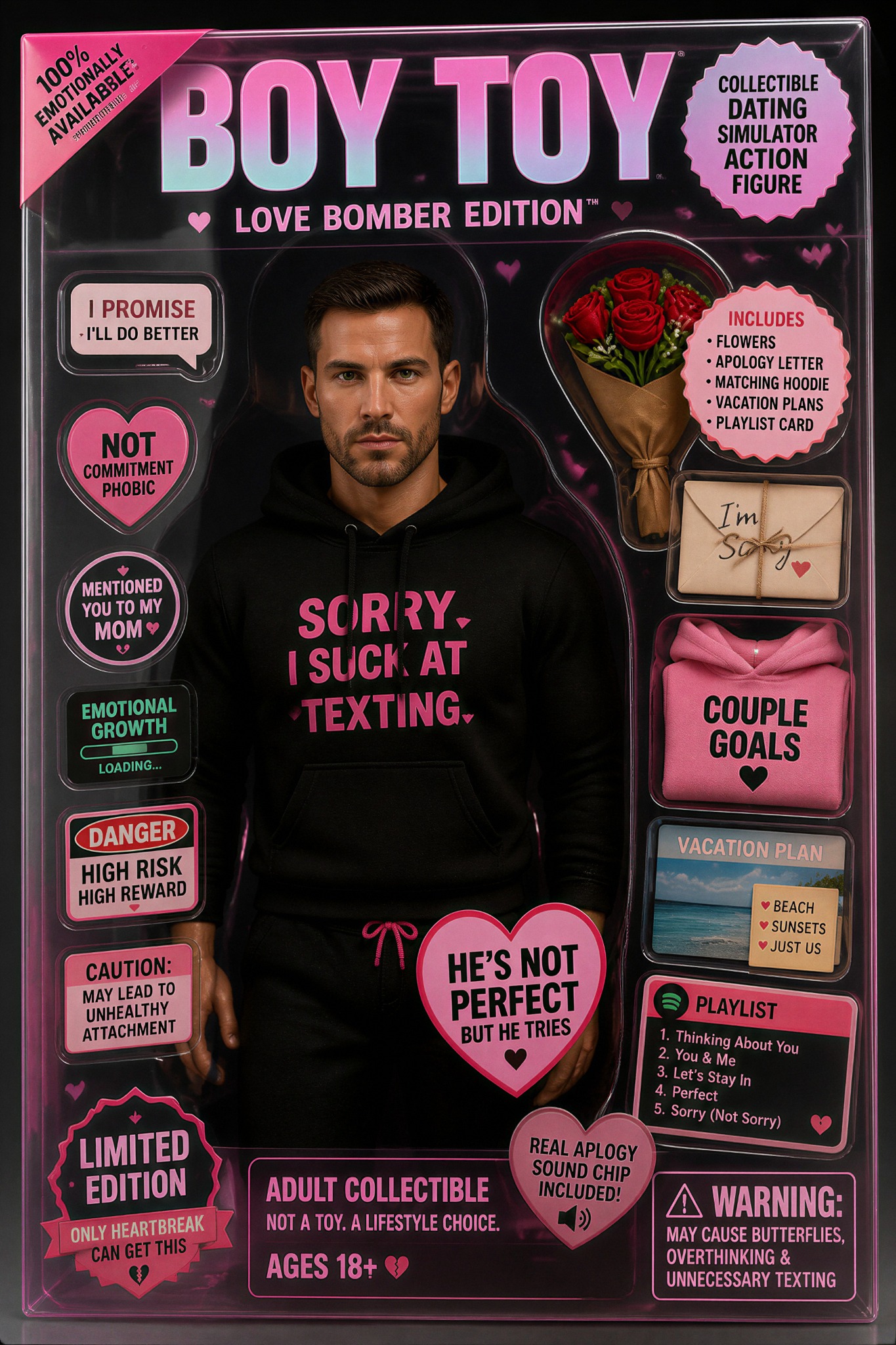 Boy Toy Love Bomber Edition collectible package