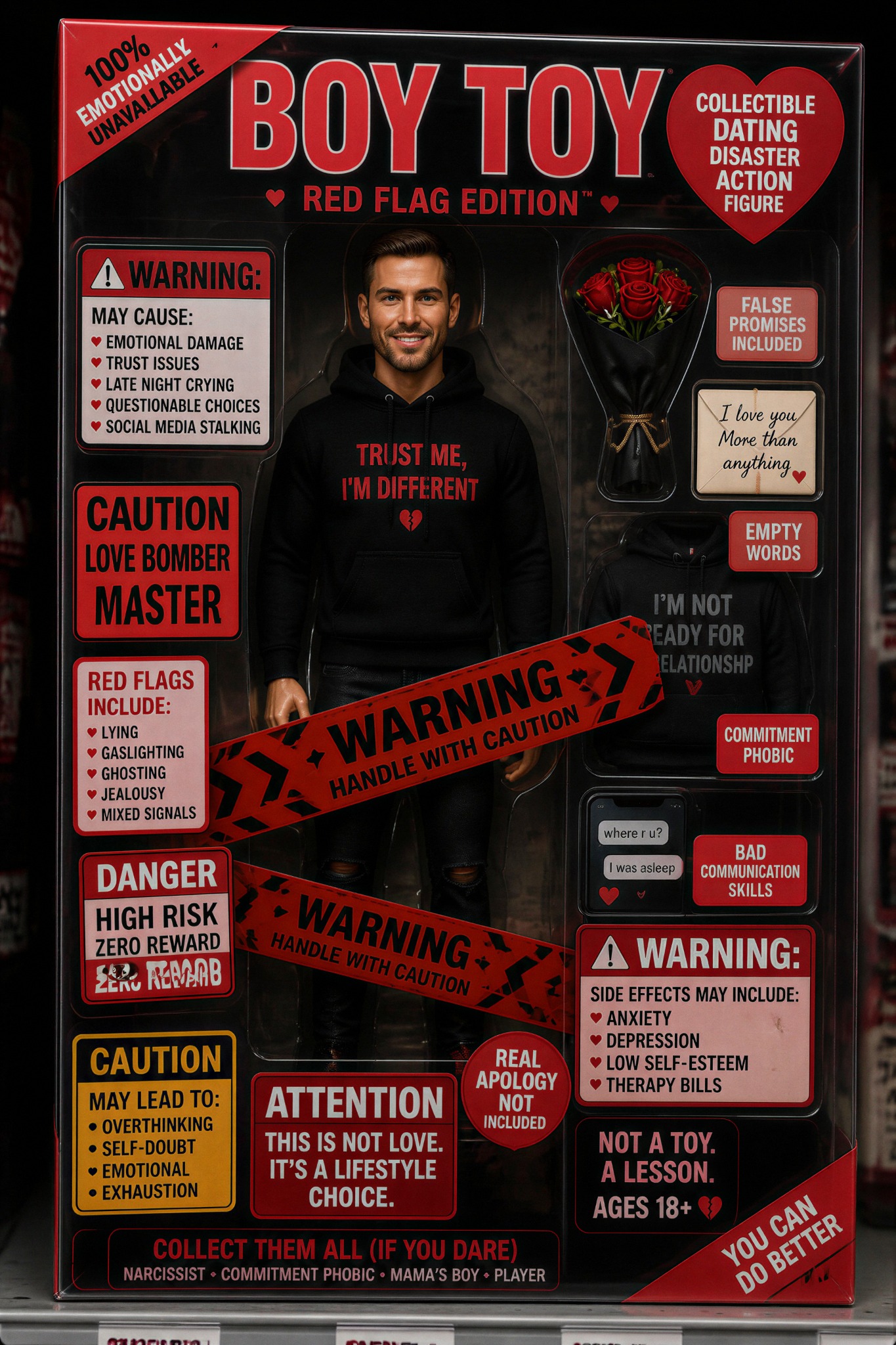 Boy Toy Red Flag Edition collectible package